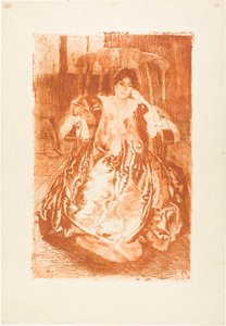De zijden jurk door Albert Besnard