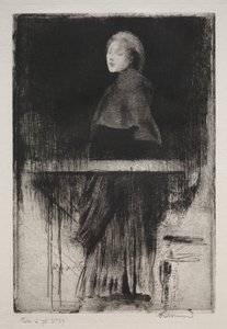Vrouw met een Cape door Albert Besnard