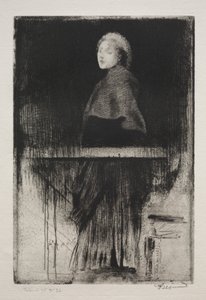 Vrouw met een cape, 1889 door Paul Albert Besnard