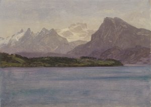 Alaska Kustgebied door Albert Bierstadt