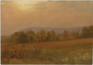 Herfstlandschap, New England door Albert Bierstadt