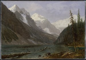 Canadese Rocky Mountains (Lake Louise) door Albert Bierstadt