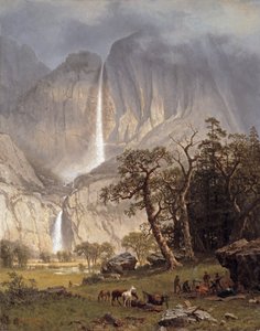 Cho-looke, de Yosemite Waterval, 1864 door Albert Bierstadt