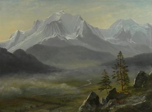 Mont Blanc door Albert Bierstadt