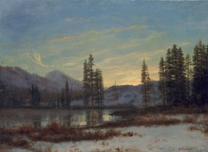 Sneeuw in de Rockies door Albert Bierstadt