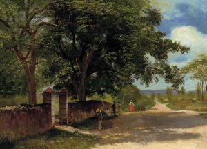 Street in Nassau door Albert Bierstadt
