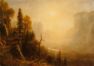 Studie voor Yosemite Valley, Glacier Point Trail door Albert Bierstadt