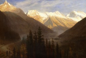 Zonsopgang vanaf Glacier Station, ca. 1890
