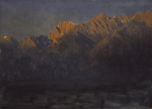 Zonsopgang in de Sierras door Albert Bierstadt