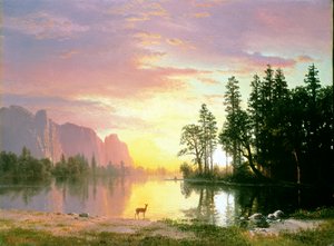 Yosemite Vallei door Albert Bierstadt