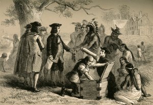 Verdrag van Penn met de Indianen, 1877 door Albert Bobbett