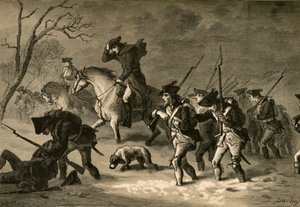De mars van Valley Forge, 1877 door Albert Bobbett