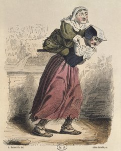 Cour des miracles, naar Jacques Callot (1592-1635) gegraveerd door Adrien Lavieille (1818-62)