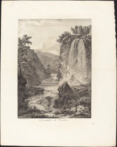 Watervalletje van Tivoli door Albert Christoph Dies
