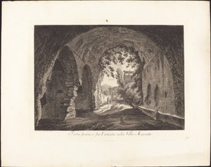 Donkere poort of ingang naar de villa van Mecenas door Albert Christoph Dies