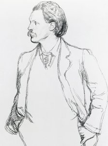 Portret van George Gissing, Engelse romanschrijver