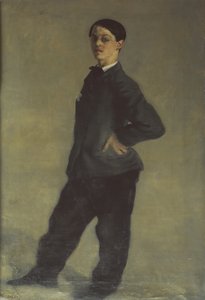 Zelfportret van de kunstenaar op 16-jarige leeftijd door Albert Daniel Rutherston