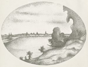 Een Rivierlandschap door Albert Dubois Pillet
