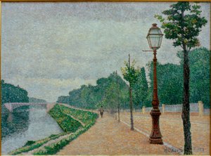 De oevers van de Seine in Neuilly door Albert Dubois Pillet