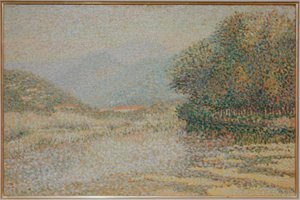 Landschap door Albert Dubois Pillet