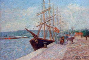 Quai de Lesseps – Rouen door Albert Dubois Pillet