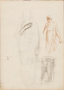 Aino Ackté als Alcestis, schets