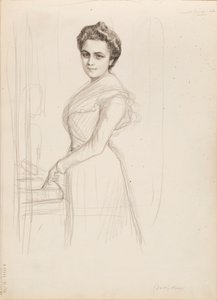 Camille Vallery-Radot, schets voor portret door Albert Edelfelt