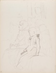 Kerkdienst in Uusimaa Archipel, schets door Albert Edelfelt