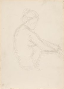 Naakt zitten door Albert Edelfelt