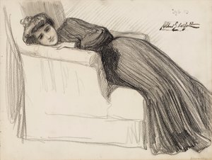 Rustende vrouw door Albert Edelfelt