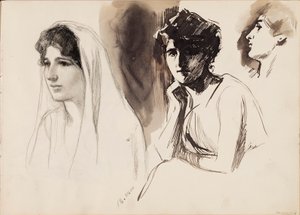 Vrouwelijke cijfers door Albert Edelfelt