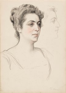 Schets voor een portret van een vrouw