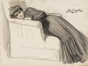Rustende vrouw door Albert Edelfelt