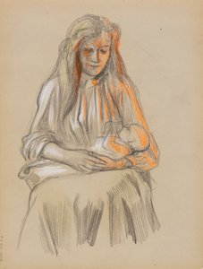 Moeder en kind door Albert Edelfelt