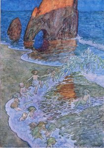 Ze zetten hem in het midden en dansten om hem heen, uit The Water Babies door Albert Edward Jackson