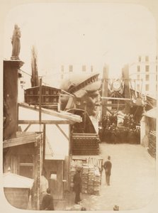 Uitzicht op het externe gebied van de Monduit en Bechet werkplaats, met het hoofd van het Vrijheidsbeeld, Parijs, 1883