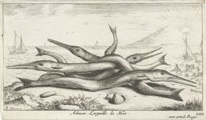 Gepen op het strand door Albert Flamen