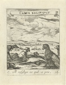 Landschap met honden door Albert Flamen