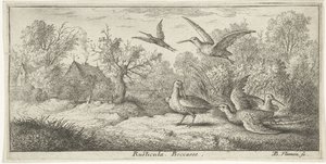 Landschap met houtsnippen door Albert Flamen
