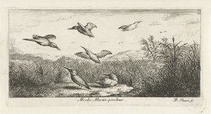 Landschap met ijsvogels door Albert Flamen