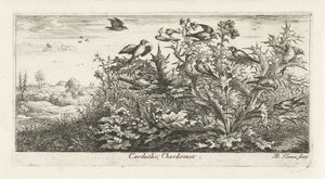 Landschap met putters in distel