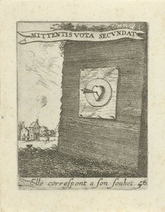 Pijl in het midden van een hart door Albert Flamen