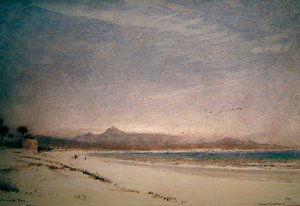Baai van Alcudia, Majorca door Albert Goodwin