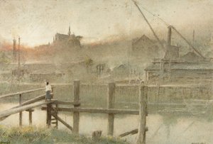 Arundel door Albert Goodwin