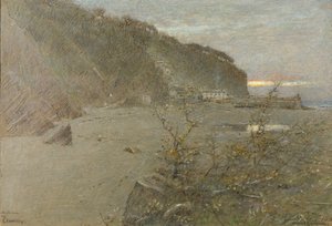 Herfst in Clovelly door Albert Goodwin