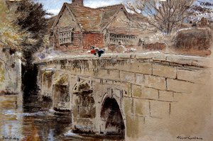 Crane Bridge, Salisbury door Albert Goodwin