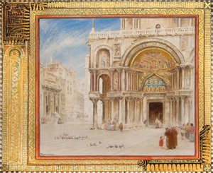 Peter en Johannes bij de Poort van de Tempel, San Marco, Venetië, ca. 1872 door Albert Goodwin