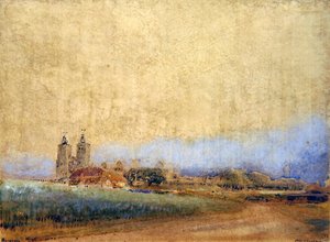 Reculver, Kent door Albert Goodwin