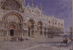 Basiliek van San Marco, Venetië door Albert Goodwin