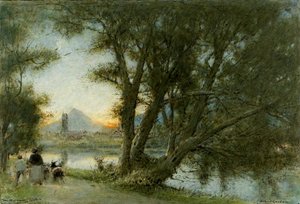 Het dorp van..., c.1860-c.1932 door Albert Goodwin